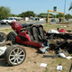 Photo of the wreckage making its rounds on the web, of unknown provenance.